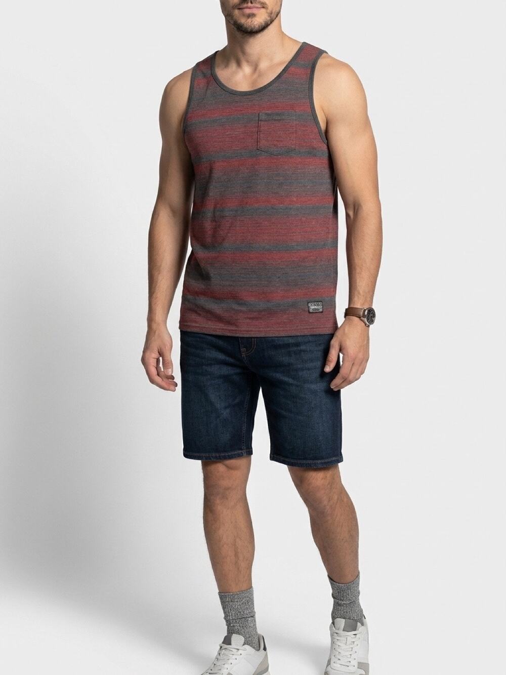 Visual Evolution Electric Striped Tank Top – Men’s Large – Sleeveless Shirt